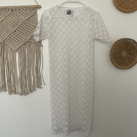 The Ragged Priest White Sheer Polka Dot Dress - Picture 2 of 6